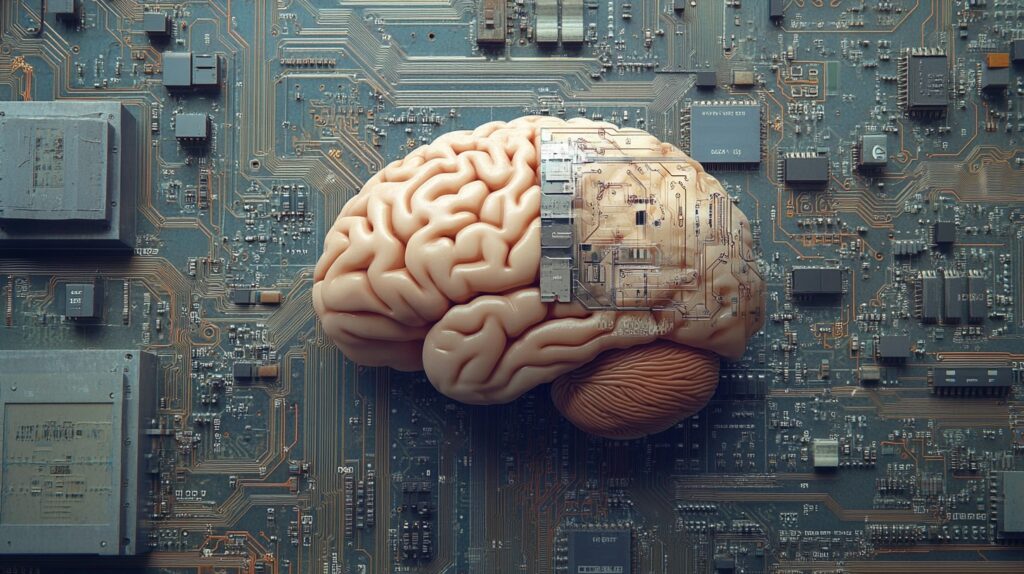 Caption: A concept for a Neuralink-like BCI chip in everyday life.